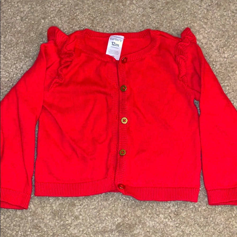 🌟10/$10🌟12 month red cardigan Carter’s
